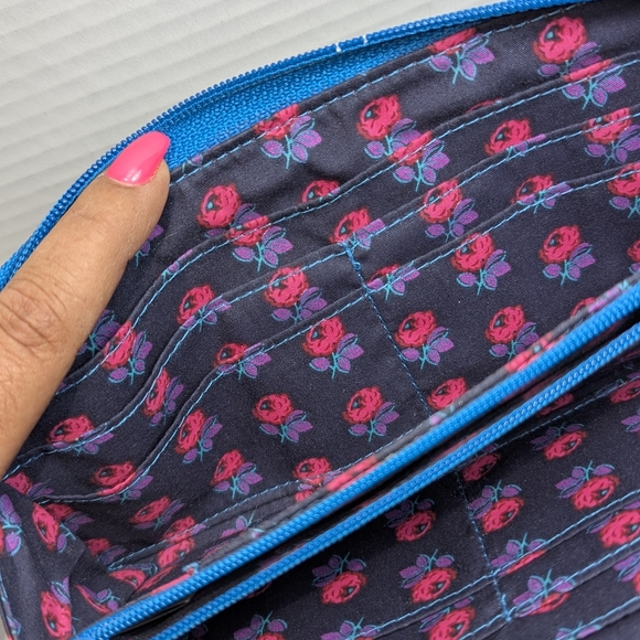Vera Bradley Blue Quilted Wallet - Picture 4 of 8